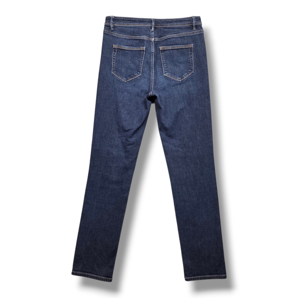 J Jill High Rise Straight Leg Jeans Womens 4 Mid Rise Denim Dark Wash - Picture 4 of 9